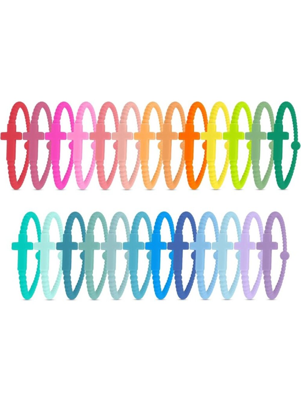 Silicone Jesus Cross Bracelets - Stylish Faith-Inspired Accessories for All Ages
